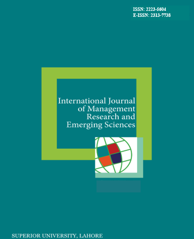 					View Vol. 13 No. 4 (2023): International Journal of Management Research and Emerging Sciences
				